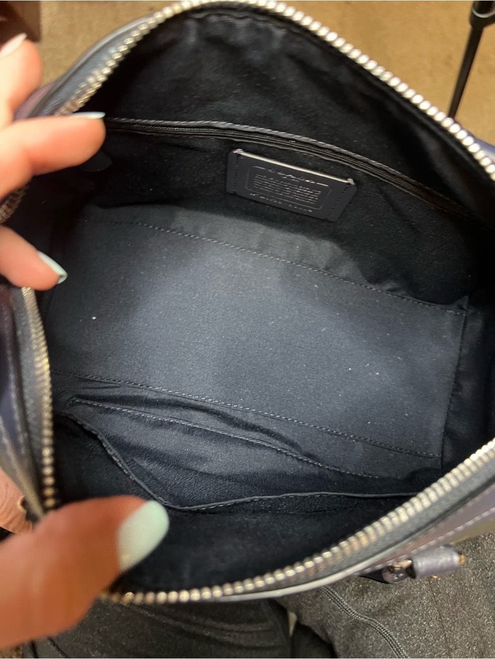 Coach Rowan Satchel Med w Rose Bouquet Print in Midnight Multi (Retail $350) - Picture 7 of 9